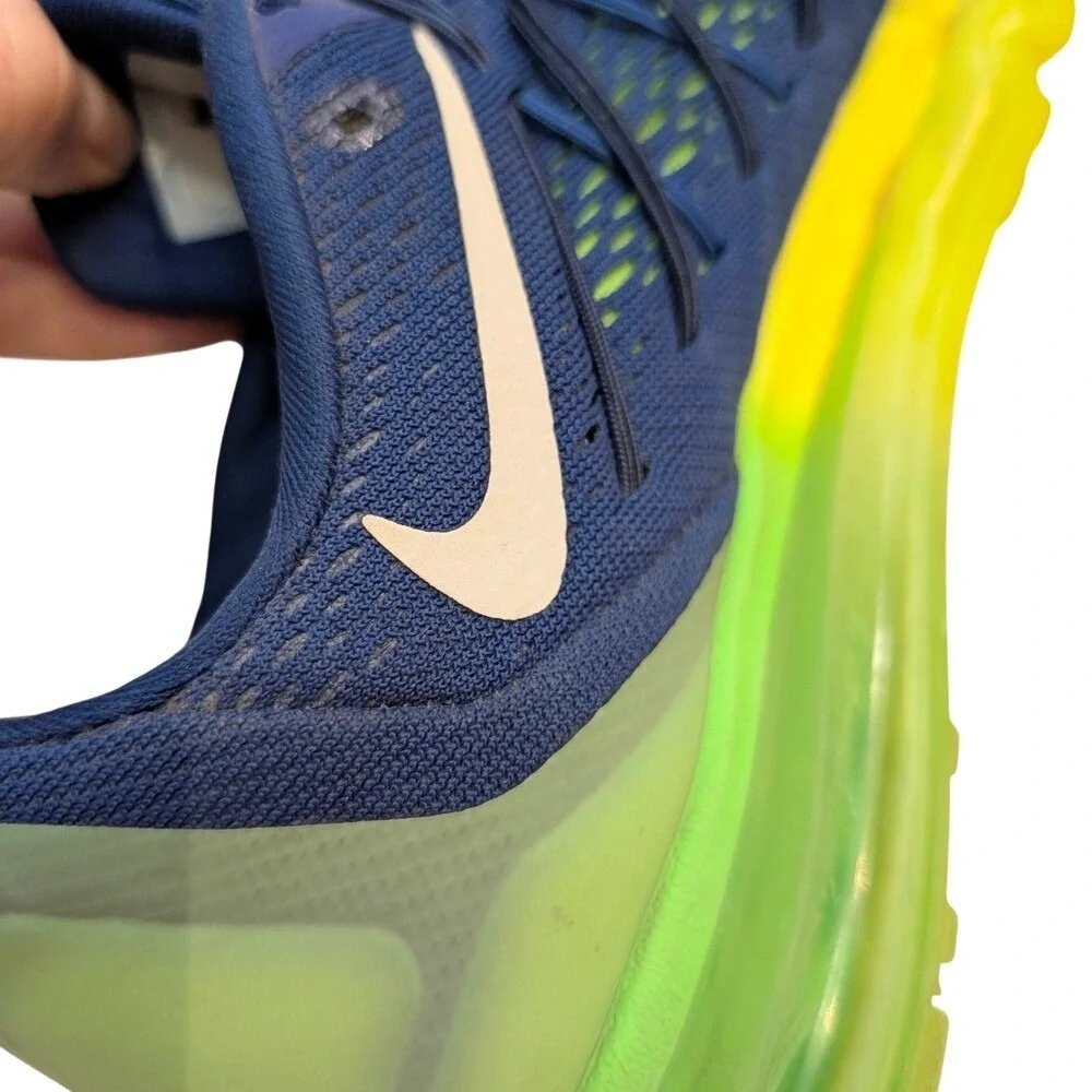 Nike Air Max 2015 Deep Royal Volt Running Shoes 698902-407 Men's USA 9.5 EU 43‎